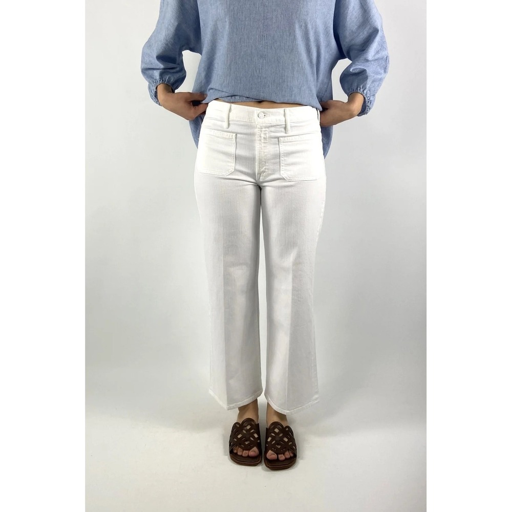 Mother Superior Maven Ankle Jeans Totally Innocent White Patch Pocket 30
